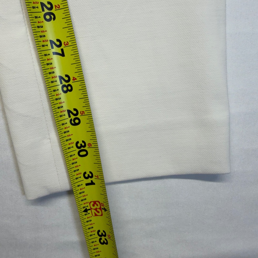 WHBM White House Black Market Slim Straight Leg Pants Ivory Size 2L Career - Picture 9 of 9